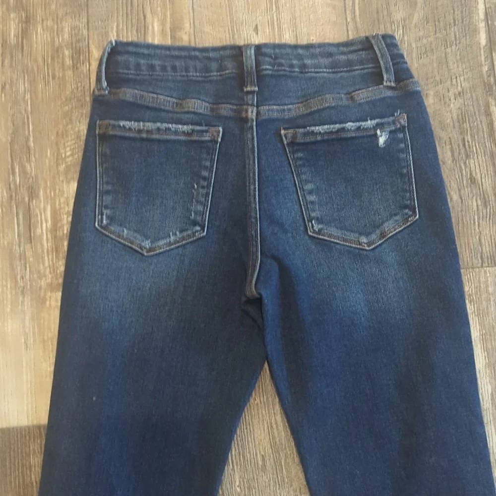 FLYING MONKEY Mid Rise Flare stretch destroyed jeans BY4668R The Buckle sz25x31L - Picture 10 of 15